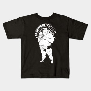 Sumo Wrestler Burger Grill Kids T-Shirt